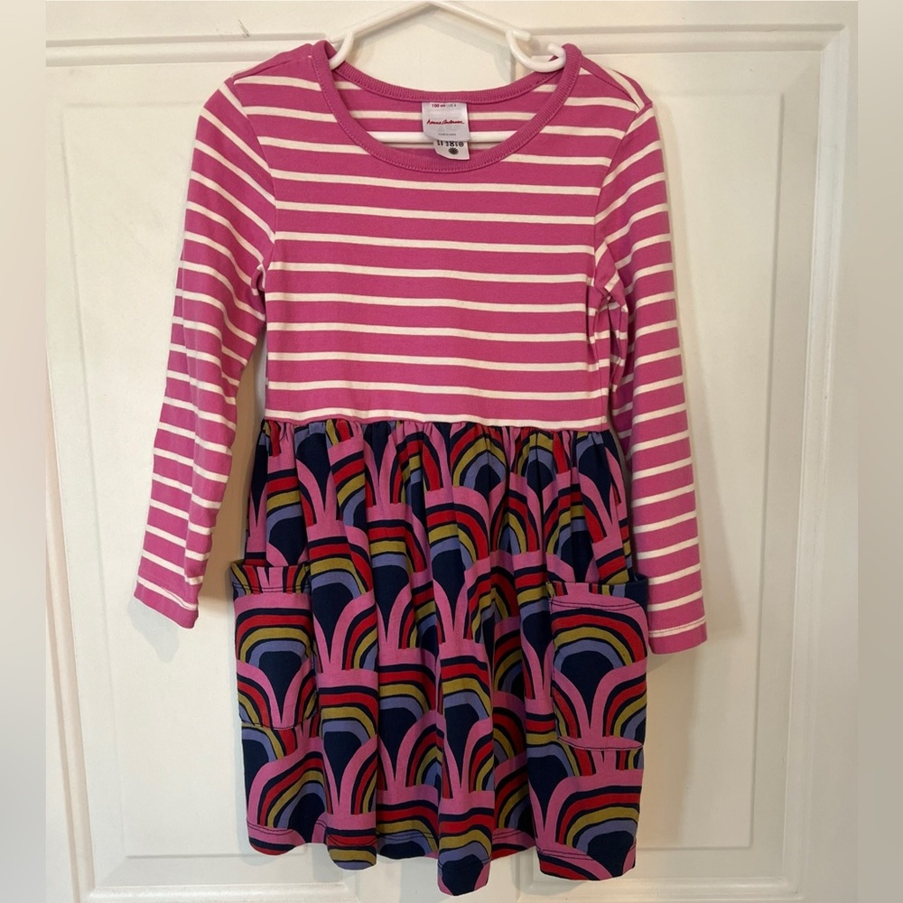 Hanna Andersson Pink and Multicolor Kids Dress